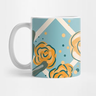 Modern Candy Colors Flowers And Geometric Forms Background Pattern Seamless Mug
